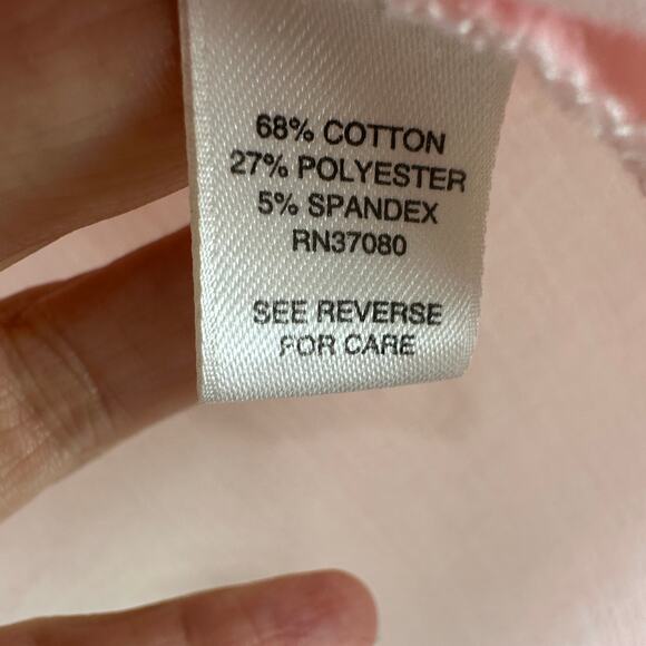 Cato Light Pink Button Front Blouse Size L Stitch Detail 3/4 SleeveCan - Picture 4 of 8